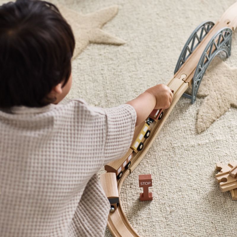 45-Piece Wooden Kids Train Set - image 5 of 9