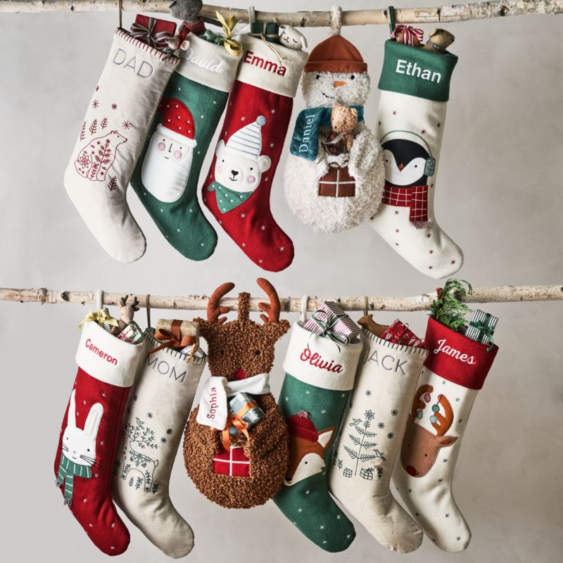 Festive Friends Felt Bear Kids Christmas Stocking - image 5 of 8