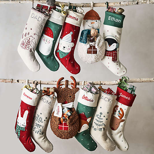 Festive Friends Felt Santa Kids Christmas Stocking