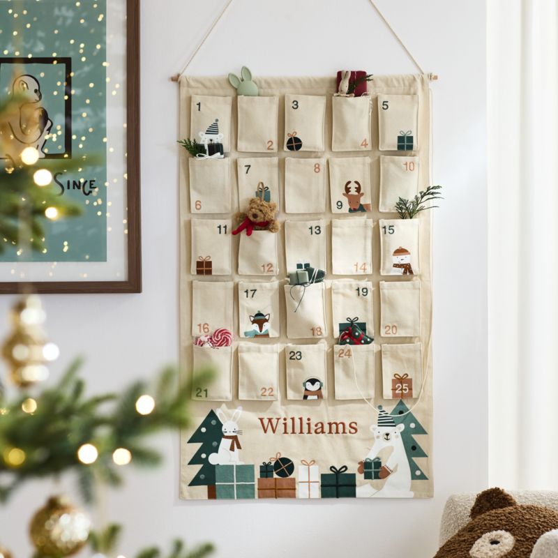 Wonderland Bear and Bunny Hanging Kids Christmas Advent Calendar - image 2 of 8