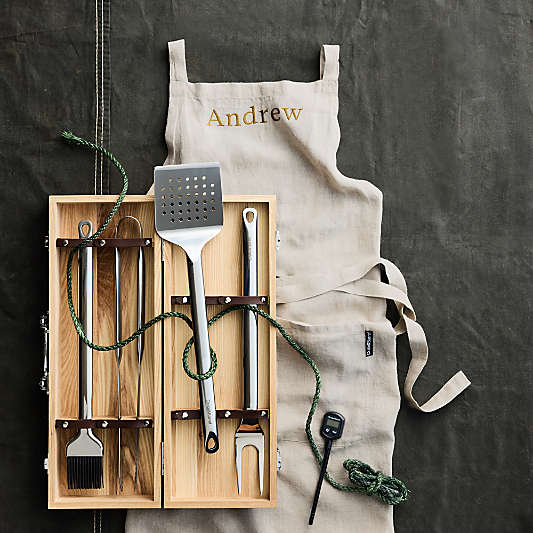 Crate & Barrel 5-Piece Stainless Steel Grill Tool Set