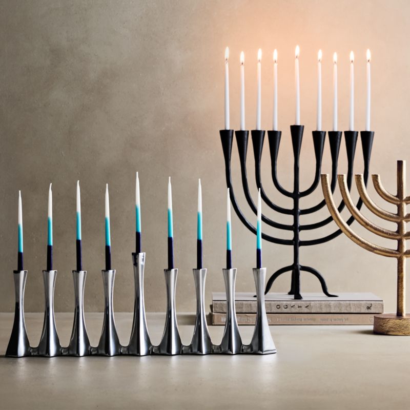 White Hanukkah Menorah Candles, Set of 45 - image 1 of 5