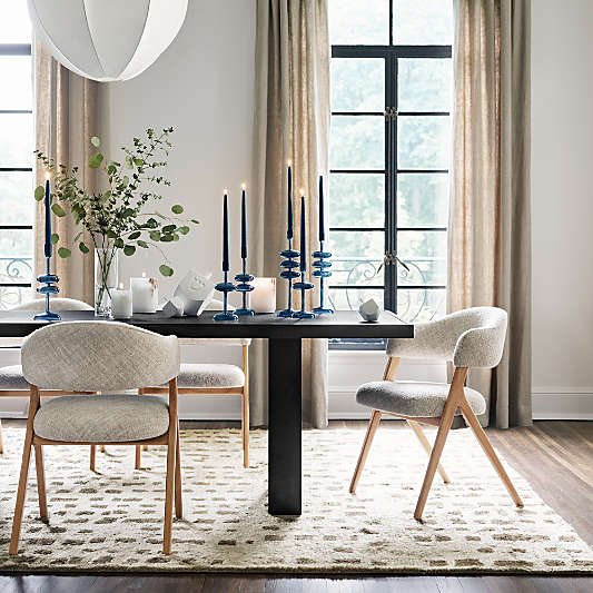 12" Dipped Dark Navy Blue Taper Candles, Set of 2