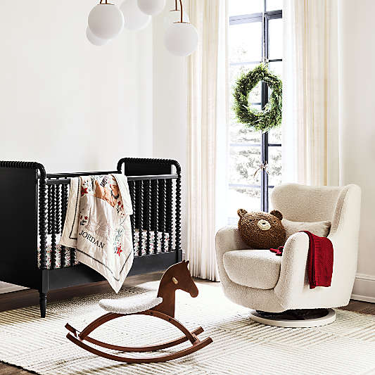 Jenny Lind Heirloom Black Wood Convertible Baby Crib