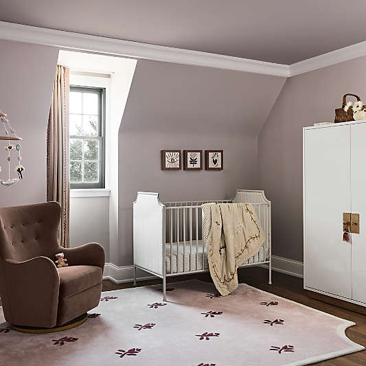 12th Street Floral Cut-Out Edges Wool and Tencel Kids Area Rug by Jeremiah Brent