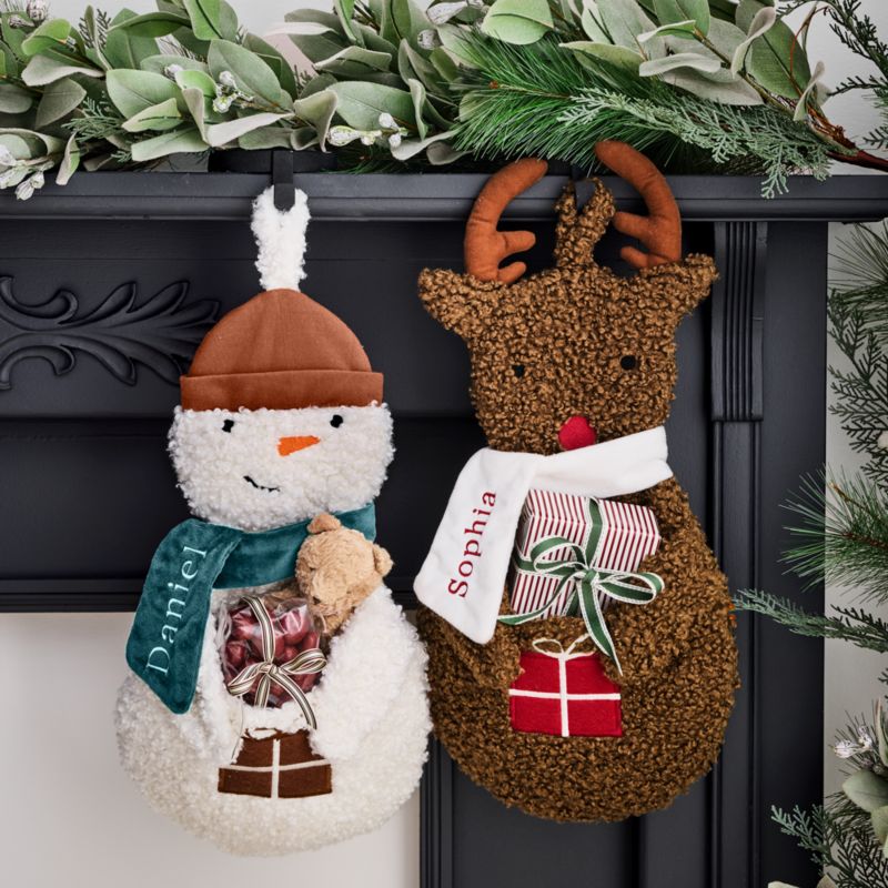 Sherpa Reindeer Kids Christmas Stocking - image 5 of 10