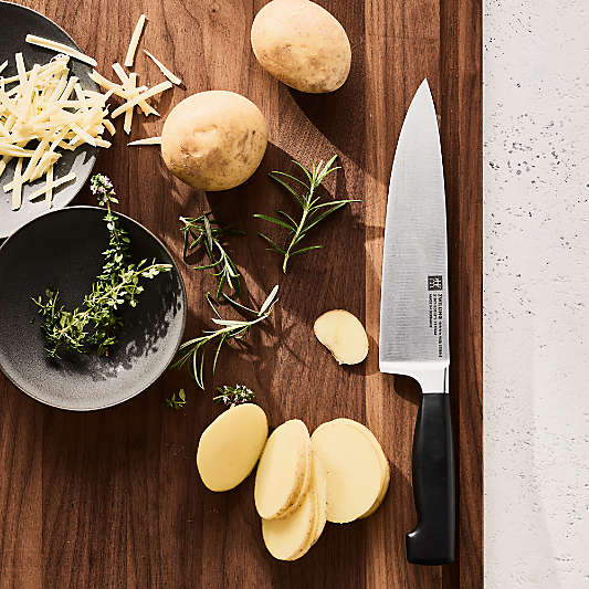Crate & Barrel Walnut Reversible Cutting Board