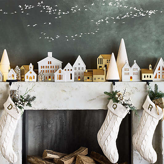 Round Zinc Black Metal Christmas Stocking Holder