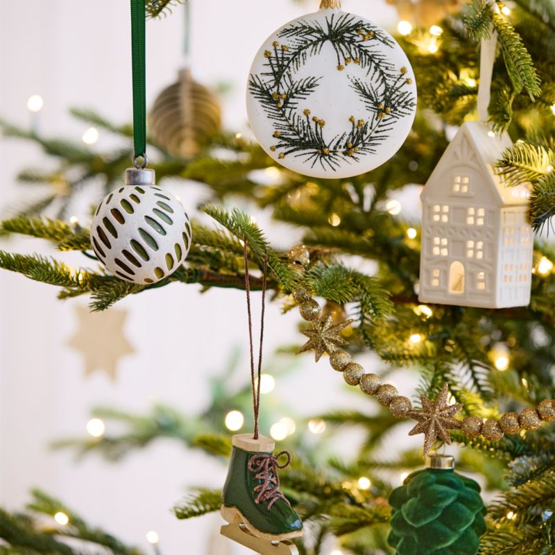 White Ceramic Storefront Christmas Ornament - image 4 of 7