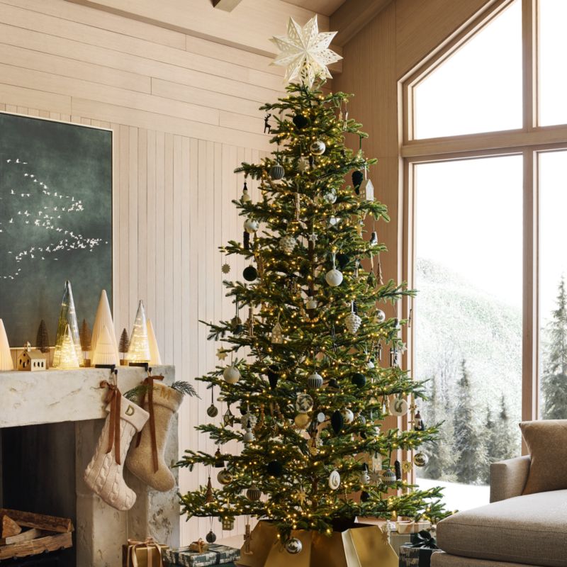 Faux Fraser Fir Pre-Lit LED Christmas Tree with White Lights 9' - image 2 of 5