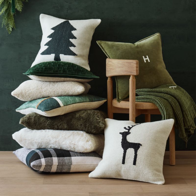 Green christmas throw pillows sale