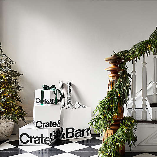 Faux Pre-Lit Norfolk Pine Garland 6'