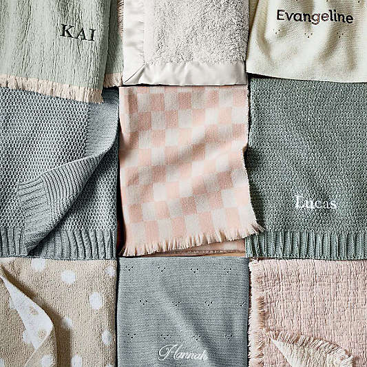 Reversible Pink Tint Chenille Dot Baby Stroller Blanket