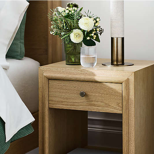 Hastings 18" Rye Wood Narrow Nightstand