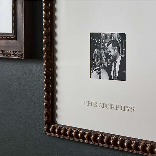 Elmhurst Beaded Walnut Wood 11x11 Wall Picture Frame with Interchangeable Mats