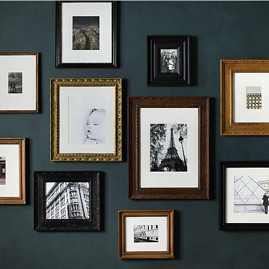 Belfast Traditional Black Wood 11x11 Wall Picture Frame with Interchangeable Mats