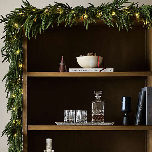 Faux Pre-Lit Norfolk Pine Holiday 28" Wreath and 6' Garland