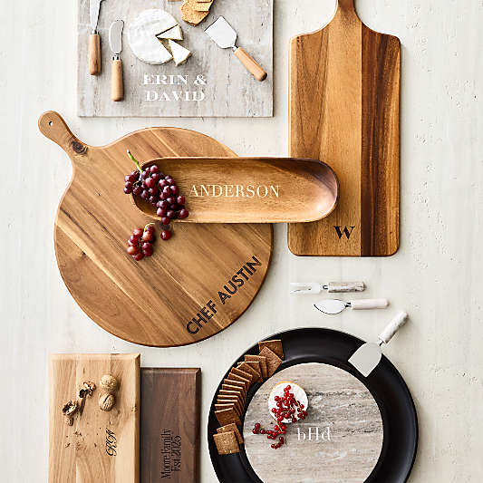 Madeira Oak Wood Cheese Knives, Set of 3