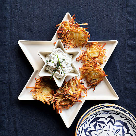 Star of David Cream Platter Bowl
