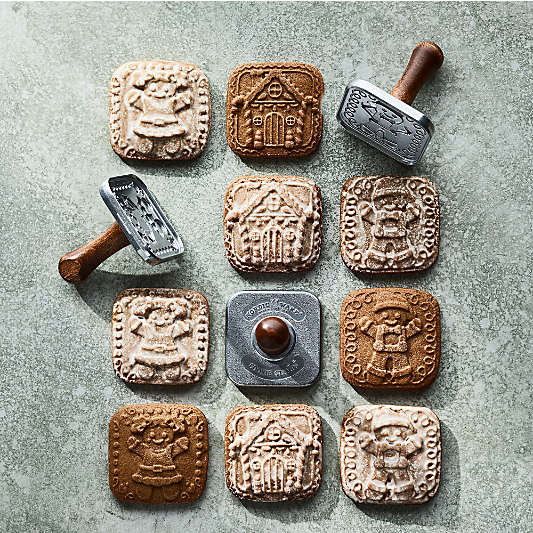 Nordic Ware Gingerbread Holiday Cookie Stamps, Set of 3