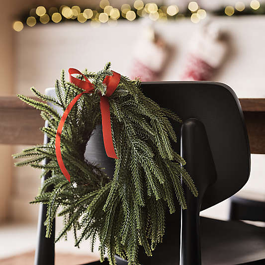 Faux Norfolk Pine Mini Wreath 14"