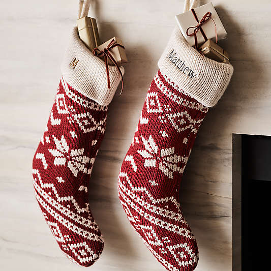 Knit Fair Isle Christmas Stockings