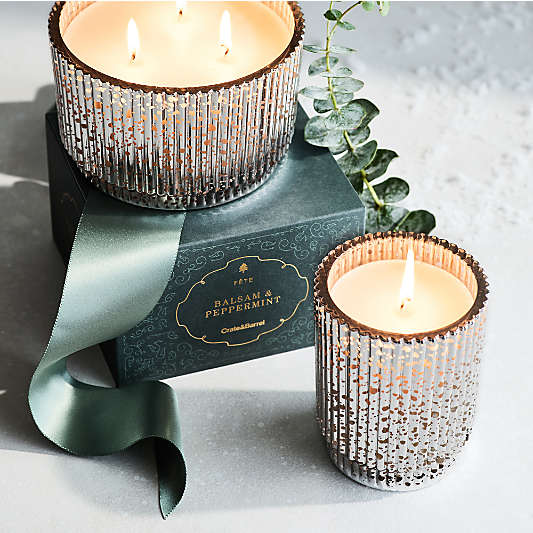 Fete Silver Alpine Holiday Scented Candles and Diffuser
