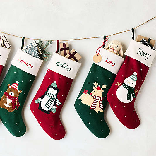 Baby Bear Kids Christmas Stocking by Joan Anderson