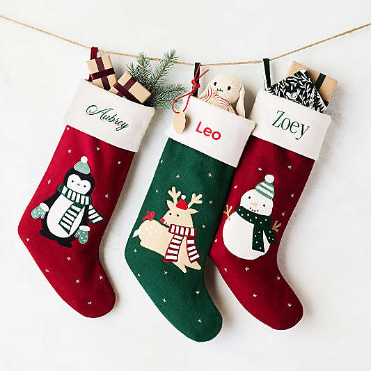 Baby Snowman Kids Christmas Stocking by Joan Anderson
