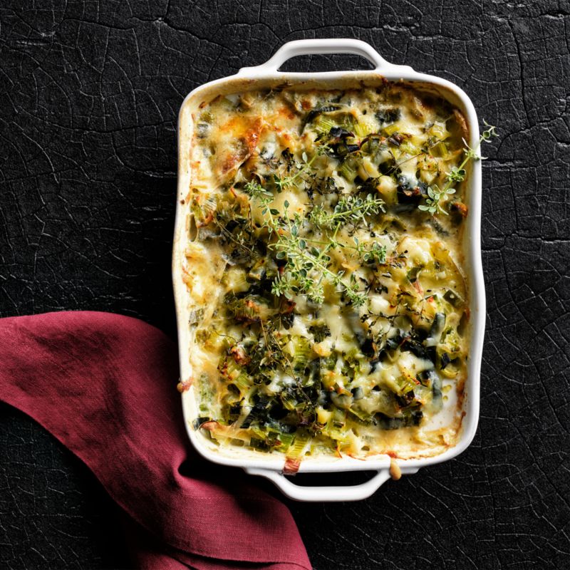 Marin 10"x7" White Stoneware Small Baker with Handles - image 1 of 7