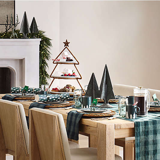 Green Verdigris Metal Holiday Trees