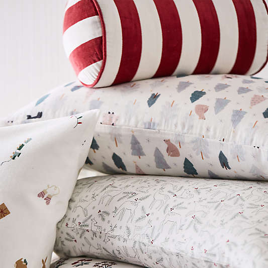 Supersoft Snow and Seek 100% Organic Cotton Gauze Kids Queen Sheet Set