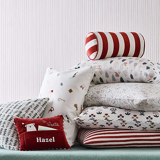 Supercozy Oh Christmas Tree Striped Organic Flannel Toddler Sheet Set