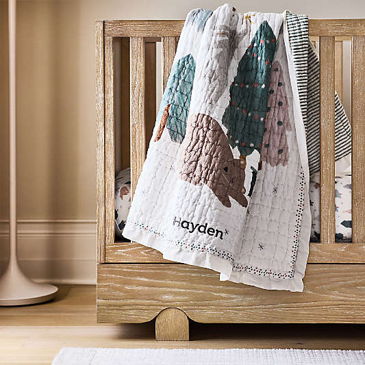 Starlight Snuggles Organic Cotton Baby Crib Quilt