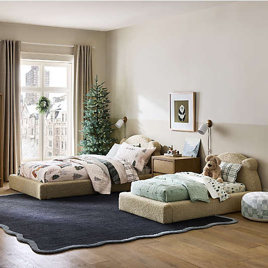 Winter Village Kantha Christmas Kids Quilt
