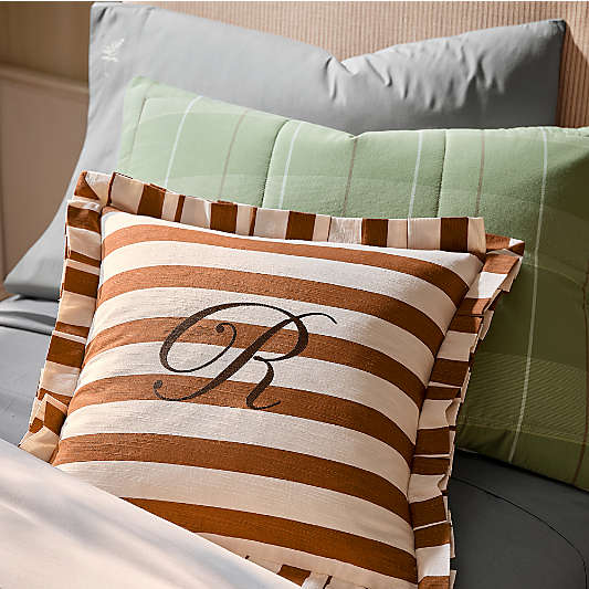 Heritage Plaid Organic Cotton Kids Quilted Pillow Sham by Sharland England