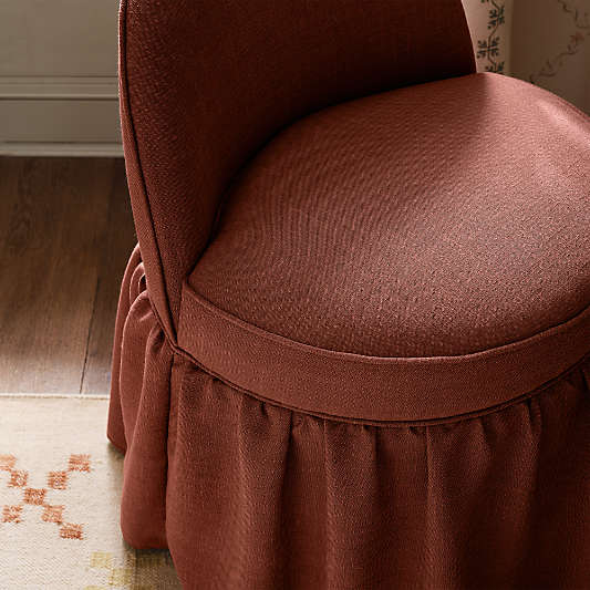 Volant Rust Red Kids Vanity Stool by Sharland England