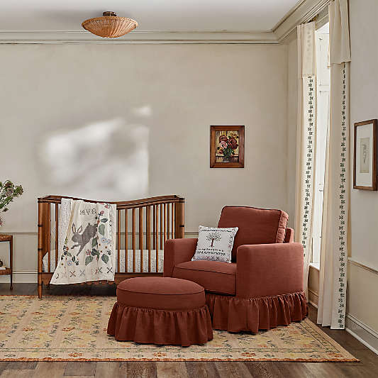 Crosby Antique Amber Wood Convertible Baby Crib by Sharland England