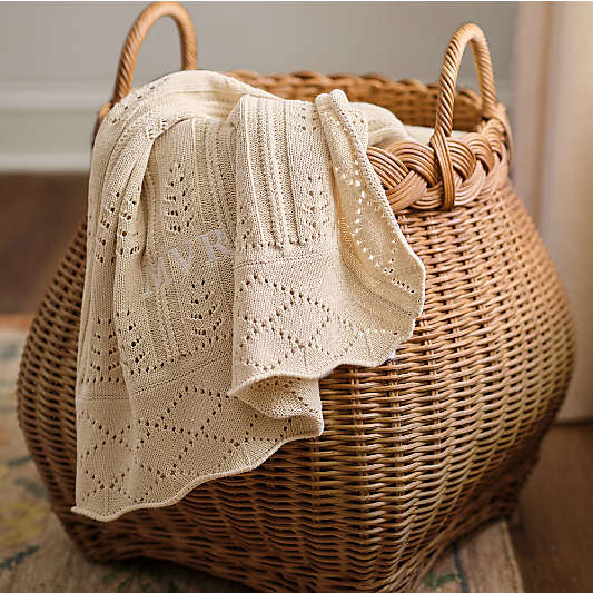 Folklore Wicker Floor Basket by Sharland England