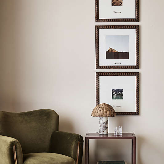 Elmhurst Beaded Walnut Wall Frame, Set of 3