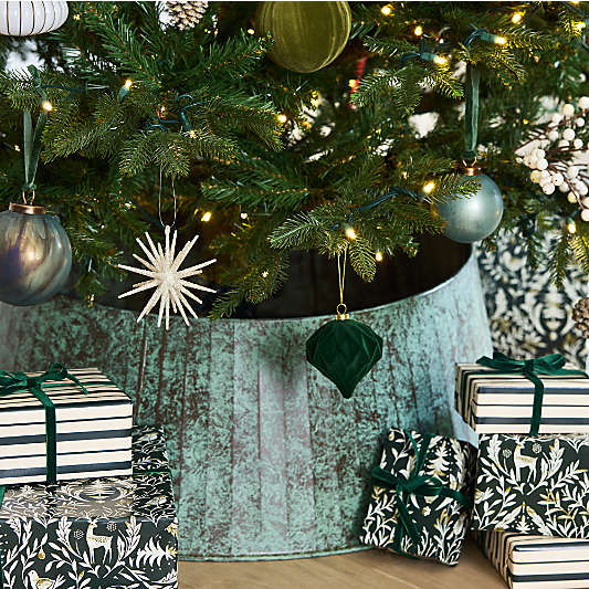 Green Stripe Holiday Gift Wrap