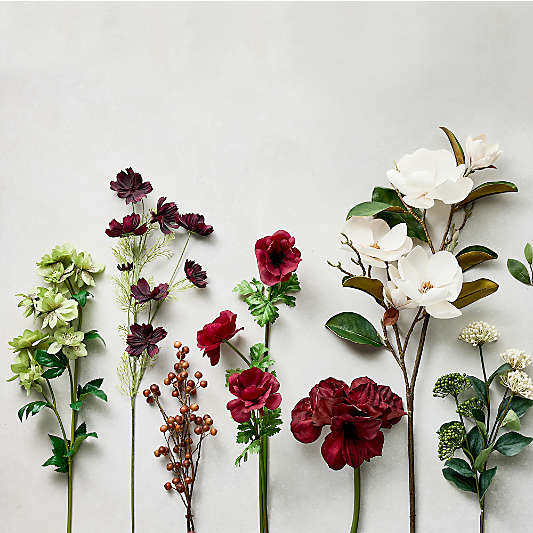 Faux Deep Red Amaryllis Stem 19" by Abigail Ahern