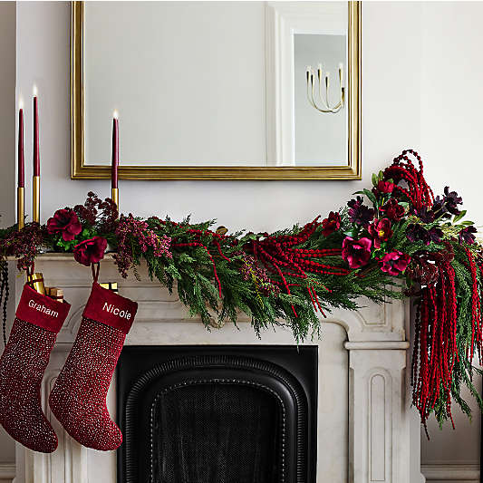 Faux Deep Red Drooping Amaranthus 45" by Abigail Ahern