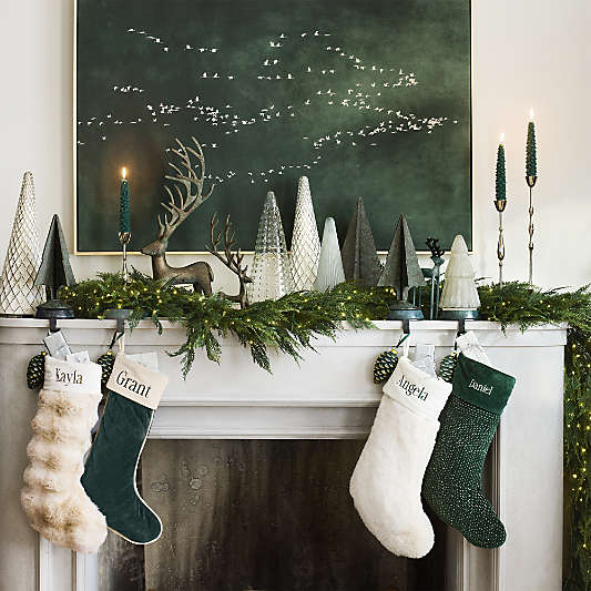 Mountain Pine Christmas Tree Taper Candles, Set of 2