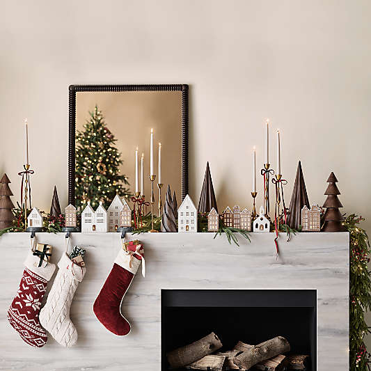 White Ceramic Holiday Houses