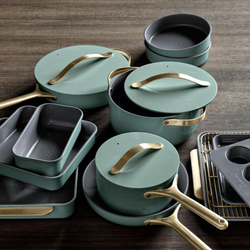 Caraway ® Coastline Ceramic Nonstick 12-Piece Cookware Set with Champagne Hardware - image 1 of 8