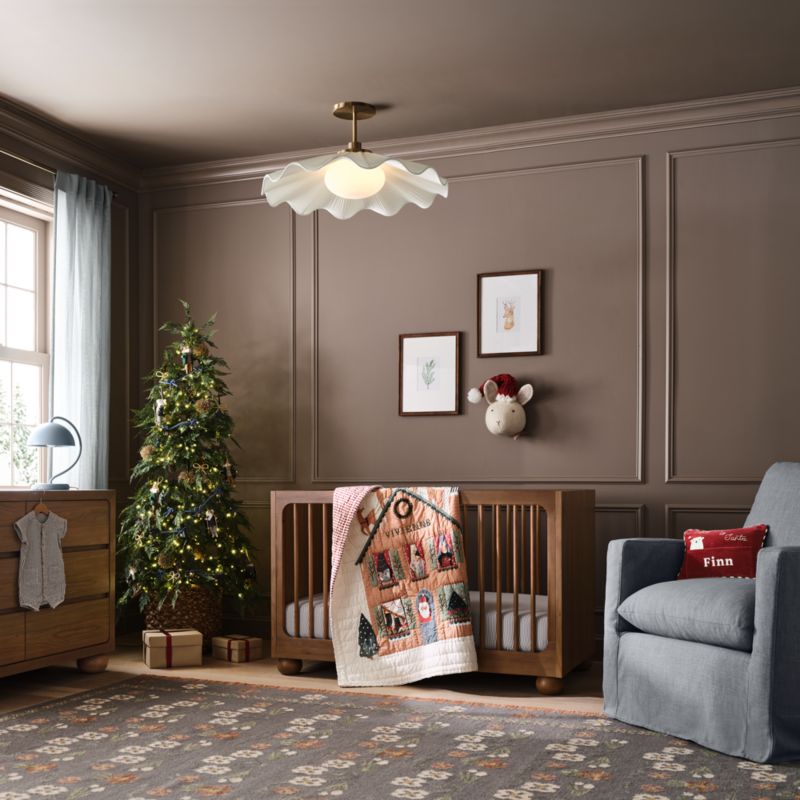 Emery Walnut Wood Convertible Crib - image 1 of 9