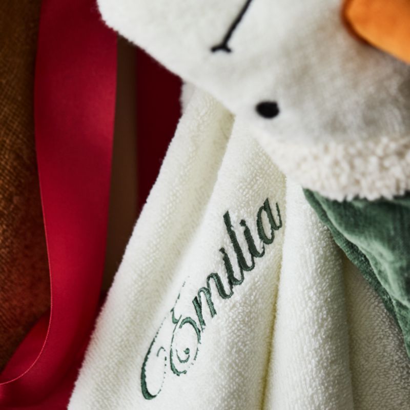 Snowman 100% Organic Cotton Hooded Baby Towel - image 3 of 9