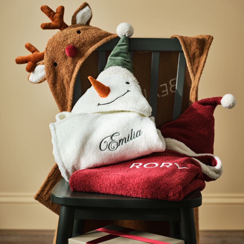 Reindeer 100% Organic Cotton Hooded Baby Towel - image 3 of 10