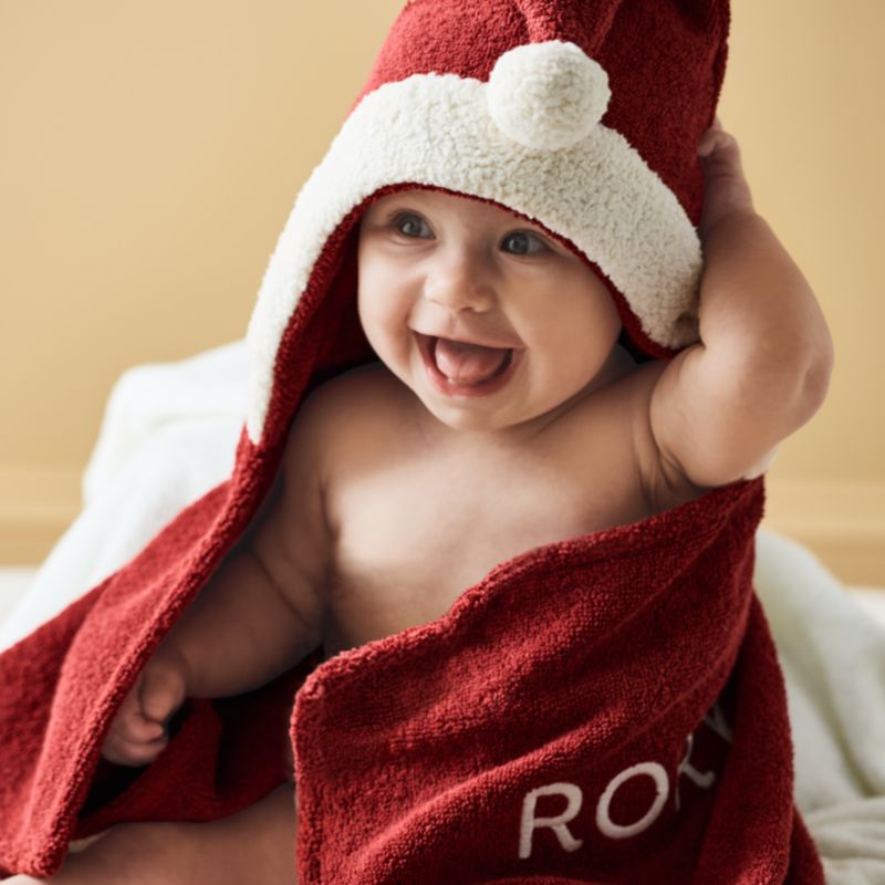Santa 100% Organic Cotton Hooded Baby Towel - image 1 of 10